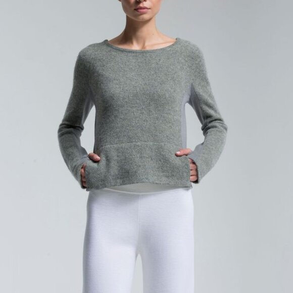 NFP Boiled Merino Wool Strap Convertible Cut Out Sweater Caged Back Snap Sweater - Picture 12 of 16